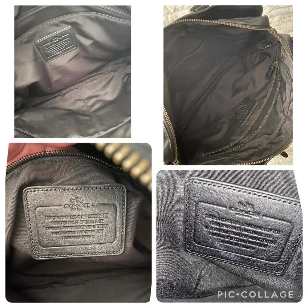 ❤️Flash SALE❤️Great Condition Coach Black Leather Laptop Bag - Picture 6 of 7